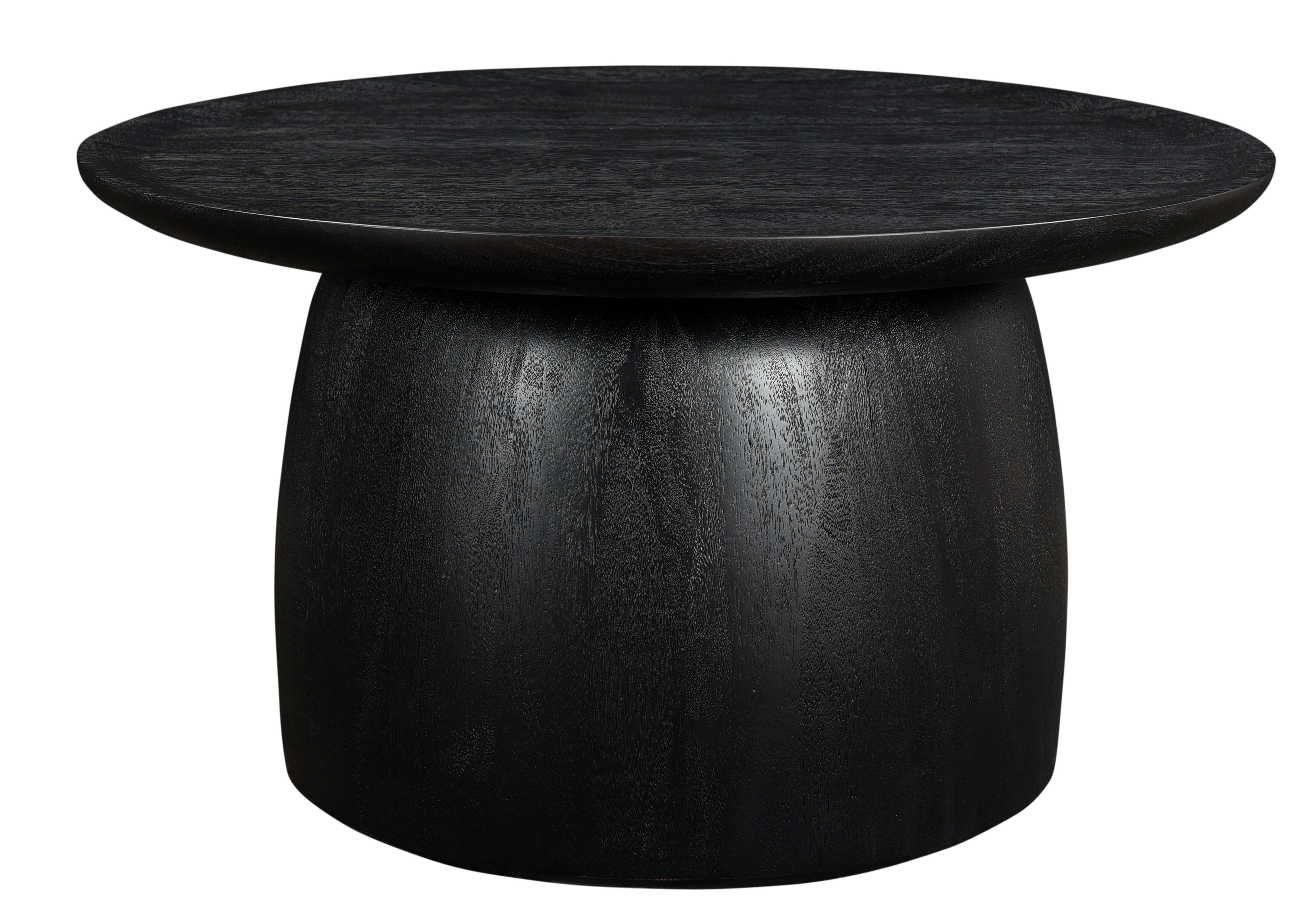 Black Round Coffee Table Modern : Manu Round Black Side Table Glass Top